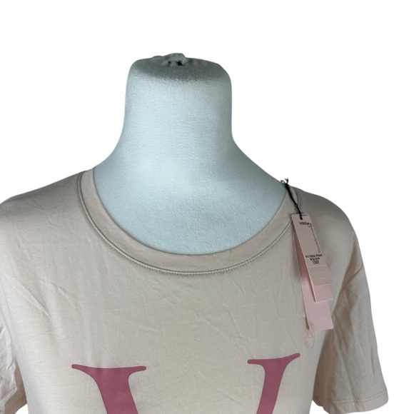 Women’s Y2K Brand New Victorias Secret Pink Center Logo Cute Shirt Size XS - Picture 4 of 8